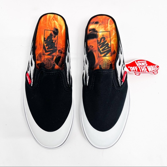 Vans x A$AP Worldwide Classic Slip-On Mules Black & White - Picture 2 of 10